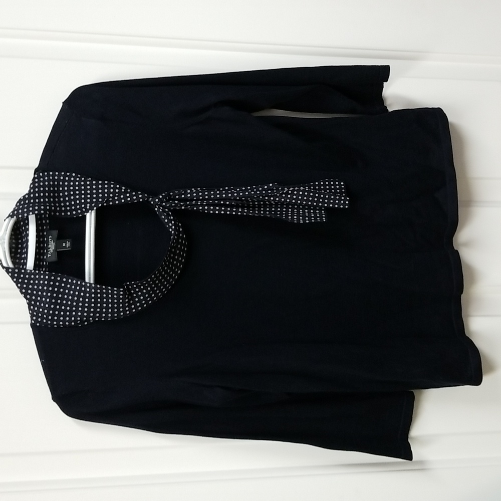 Talbots navy fine knit sweater M